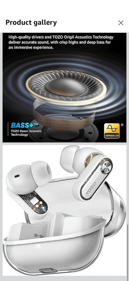 Professional earbuds active noise cancelling and hybrid transparency mode