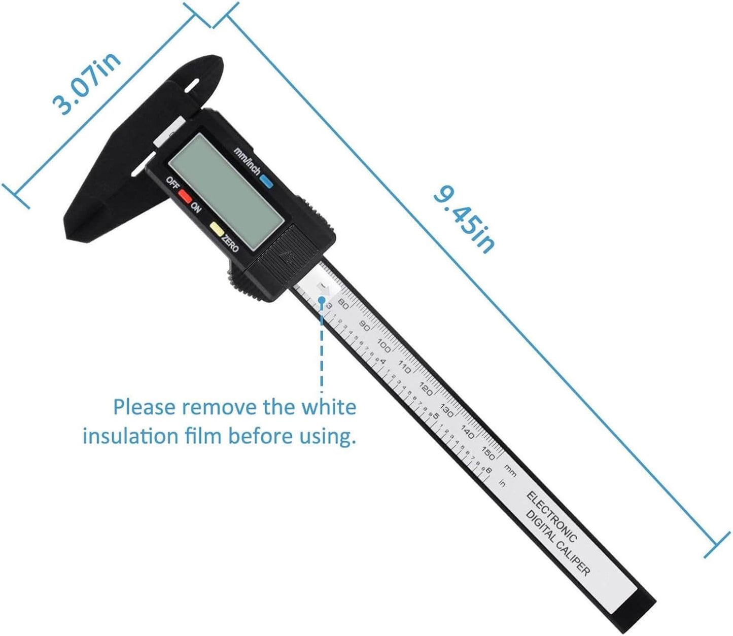 Digital Caliper, Adoric 0-6" Calipers Measuring Tool - Electronic Micrometer Caliper with Large LCD Screen, Auto-off Feature, Inch and Millimeter Conversion