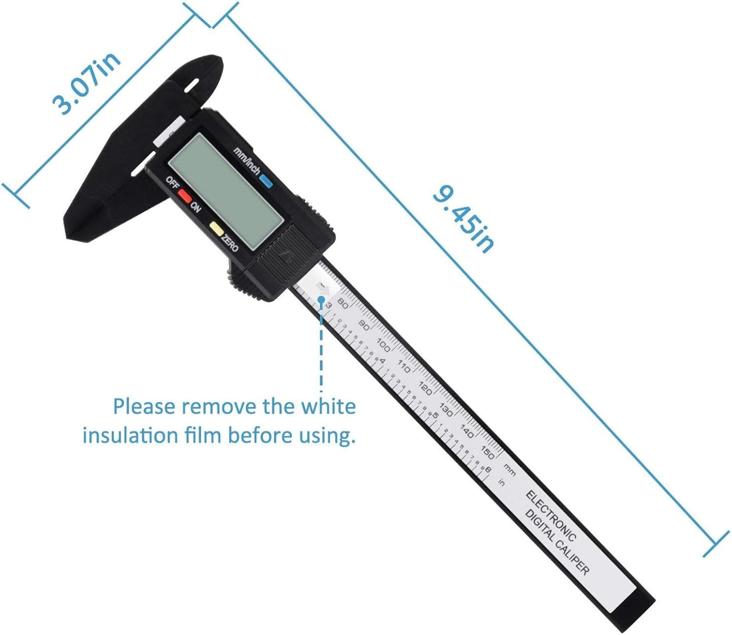 Digital Caliper, Adoric 0-6" Calipers Measuring Tool - Electronic Micrometer Caliper with Large LCD Screen, Auto-off Feature, Inch and Millimeter Conversion