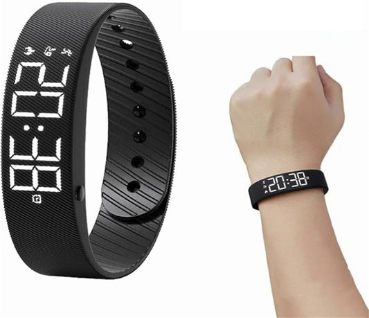 Fitsleeps Alarm Clock- Fitsleeps Silent Mode Silent Vibration Alarm Clock for Men and Women Daily Use (Black)