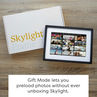 Skylight Frame – WiFi Digital Picture Frame Customer Support, Touch Screen Digital Photo Frame with Easy Setup, Photo Gifts for Parents and Grandparents - 10 Inch Black