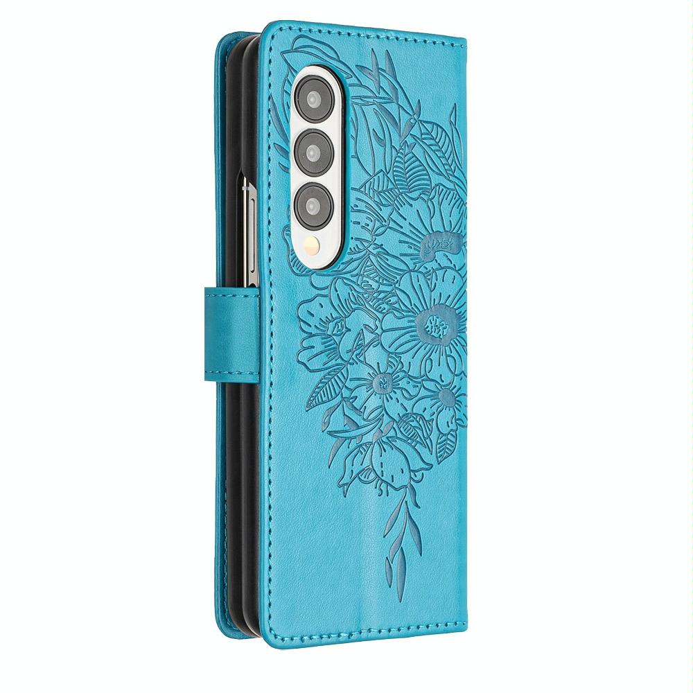 NNEDSZ Butterfly Embossed Leather Phone Case - Blue