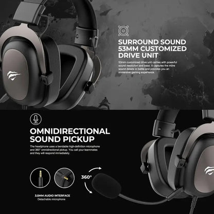 NNETM Wired Gaming Headset and Surround Sound with Mic